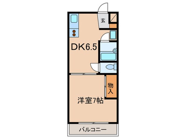 河野ハイム　No.6の物件間取画像